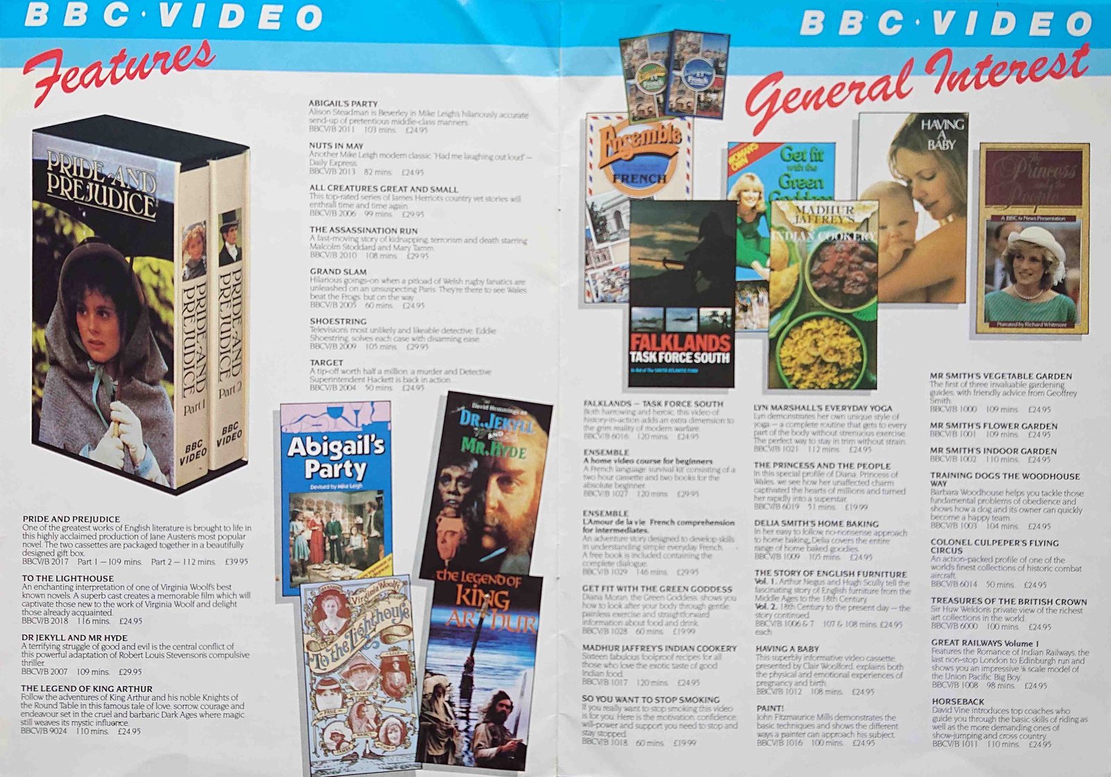 Other pages of catalogue BBC Video catalogue 1985